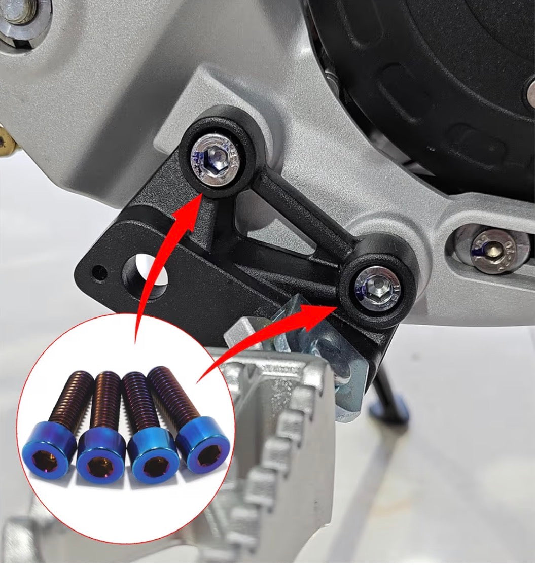 Peg mount titanium bolts (Sets of 4)