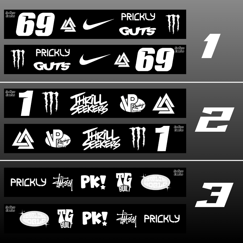 Predesigned Tuttio Swing arm Decal (2 pack)